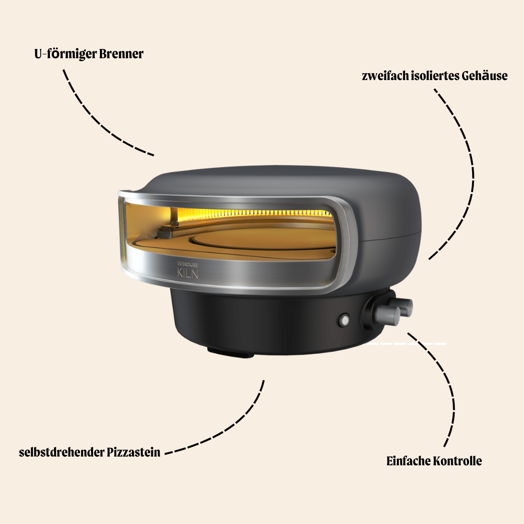 Pizzaofen Everdure KILN 2-Brenner graphite