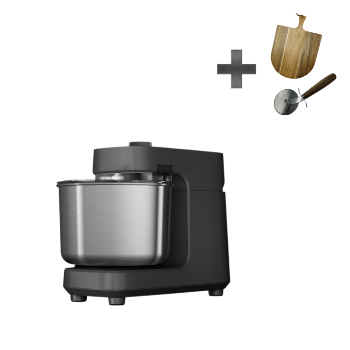 Halo Pro Spiralmixer Anthrazit-Grau inkl. Pizzaschneider und Servierbrett
