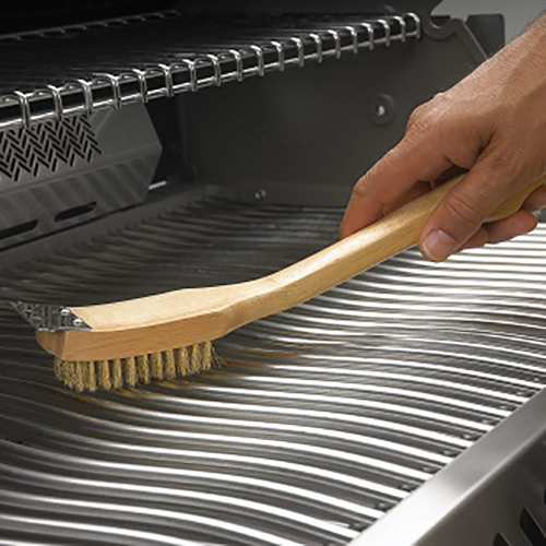 Messing Grillbürste mit Holzgriff