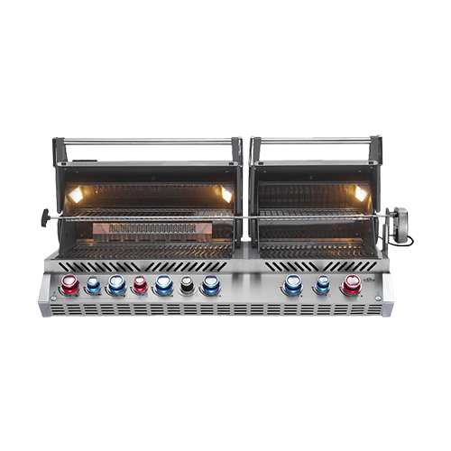 Prestige Pro 825, Edelstahl, Einbaugasgrill inkl. Drehspieß + Garraumbeleuchtung