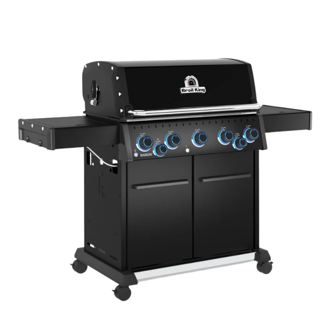 Broil King Baron 590 X Shadow Gasgrill komplett aufgebaut links