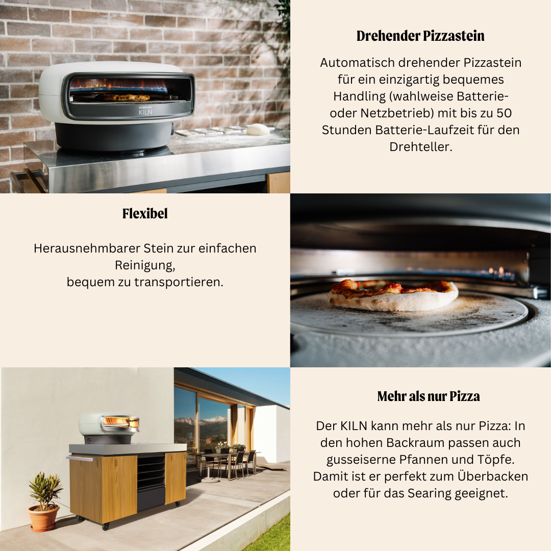 Pizzaofen Everdure KILN 2-Brenner stone