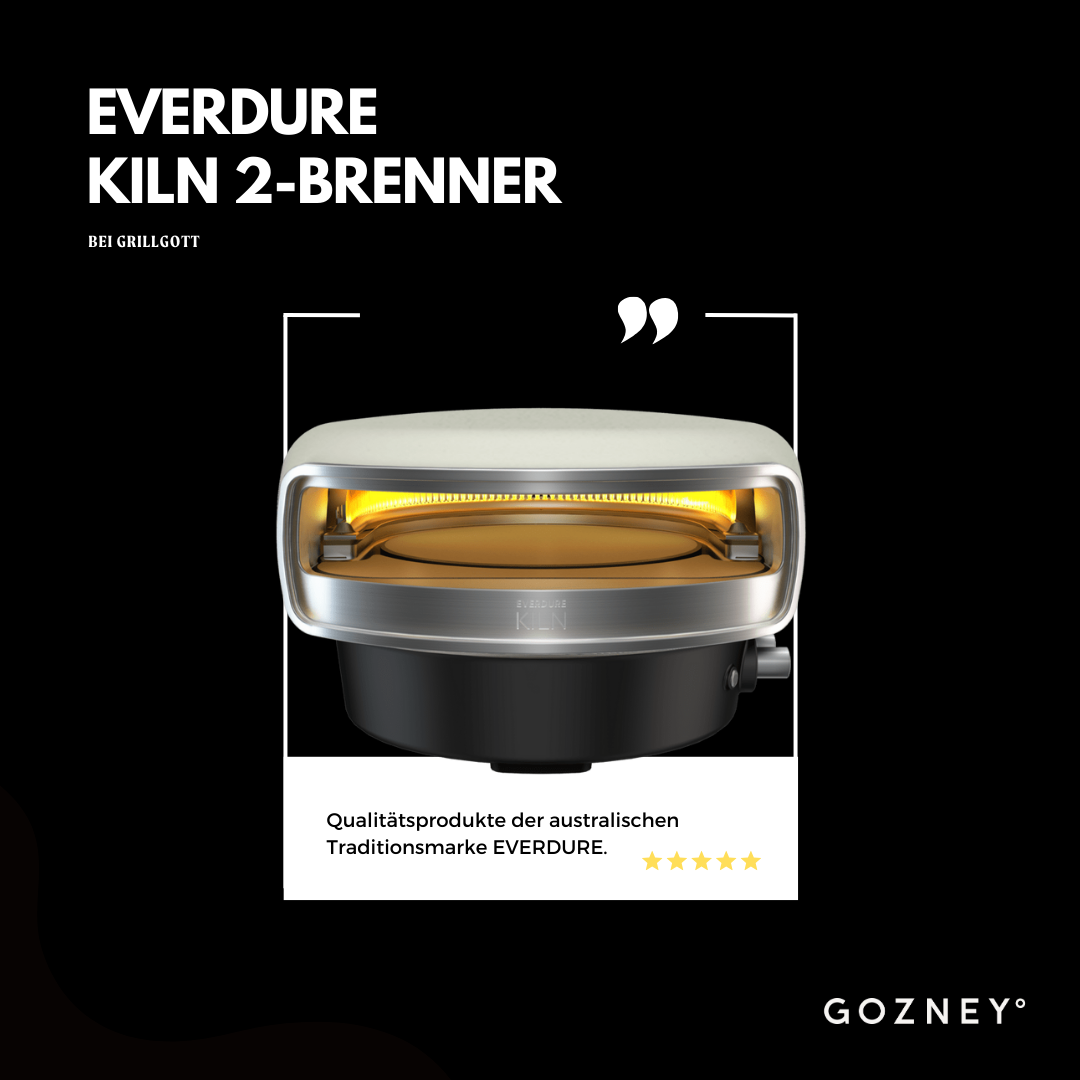 Pizzaofen Everdure KILN 2-Brenner stone