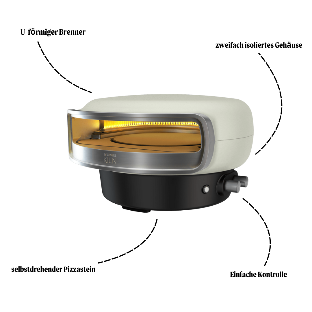 Pizzaofen Everdure KILN 2-Brenner stone