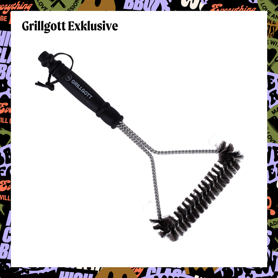 Triangelförmige Grillbürste Edelstahl (30cm)