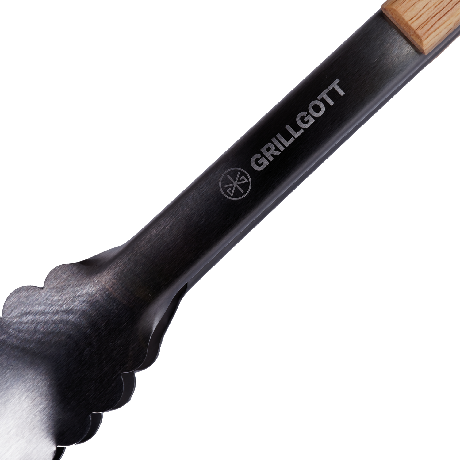 Grill- & Bratzange mit Holzgriff (40cm)