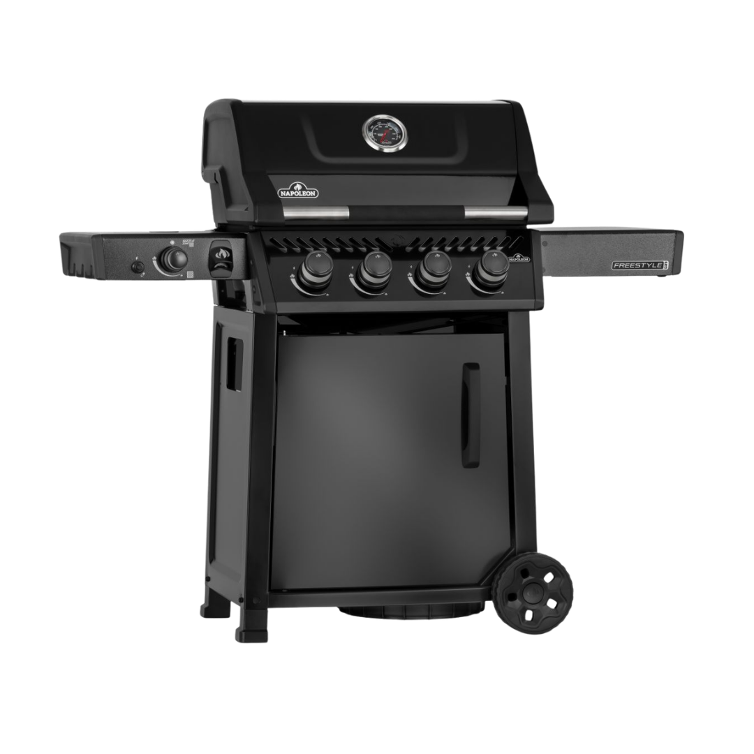 Freestyle™ PRO 425, 4 Hauptbrenner, SIZZLE ZONE™ und Tür, Schwarz