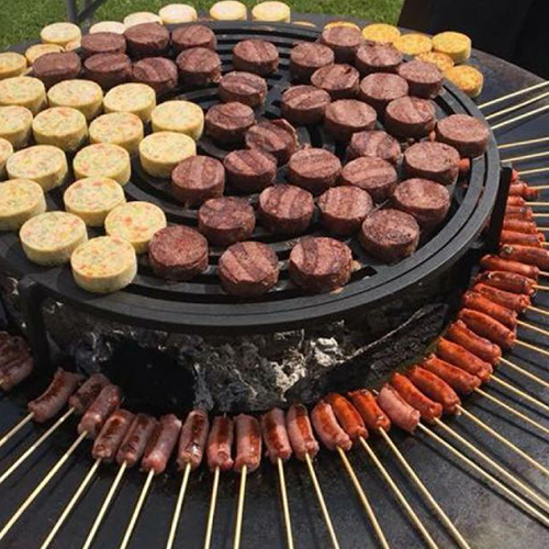 Grillrost mit Erhöhung für 100cm Feuerplatten