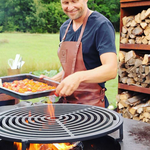 Grillrost mit Erhöhung für 100cm Feuerplatten