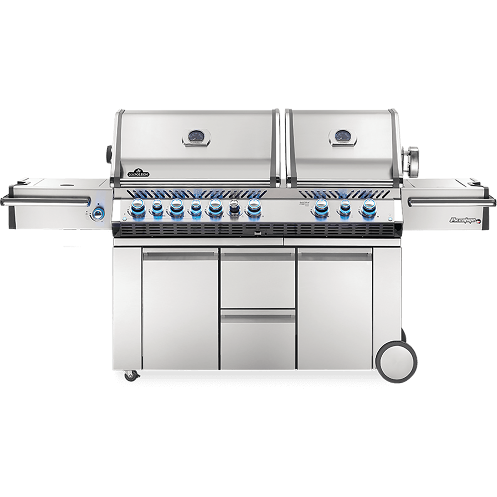 Prestige PRO 825, Edelstahl Gasgrill inkl. Drehspieß + Garraumbeleuchtung