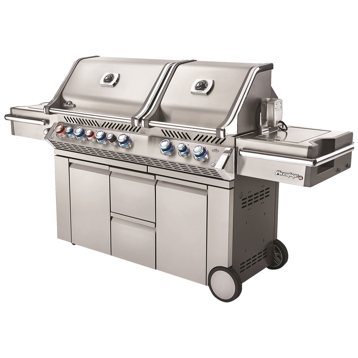 Prestige PRO 825, Edelstahl Gasgrill inkl. Drehspieß + Garraumbeleuchtung