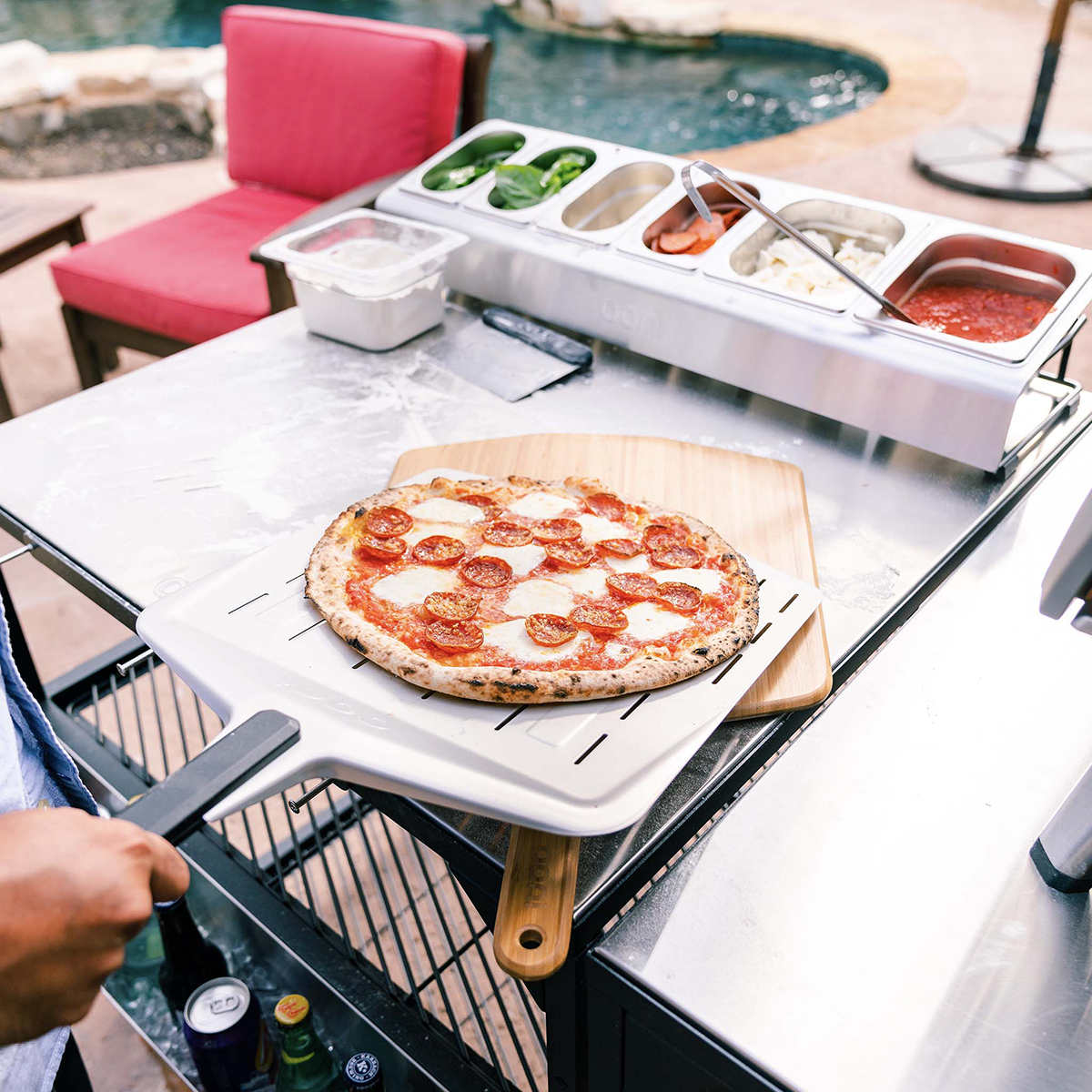 Pizzaschieber perforiert, 35cm