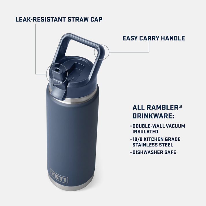 Rambler Flasche mit Trinkhalmdeckel 26 OZ 769 ml