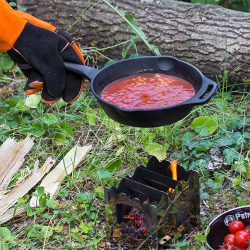 Grill-Feuerpfanne gp35 mit Stiel