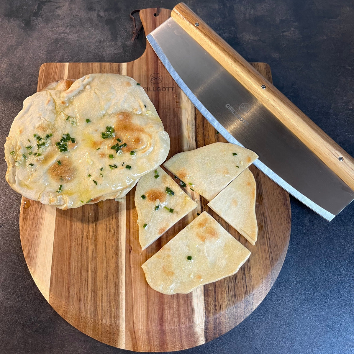 Pizza Wiegemesser Rundgriff
